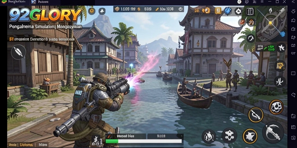 Tampilan gameplay 92GLORY menampilkan dunia yang hidup dan interaktif.