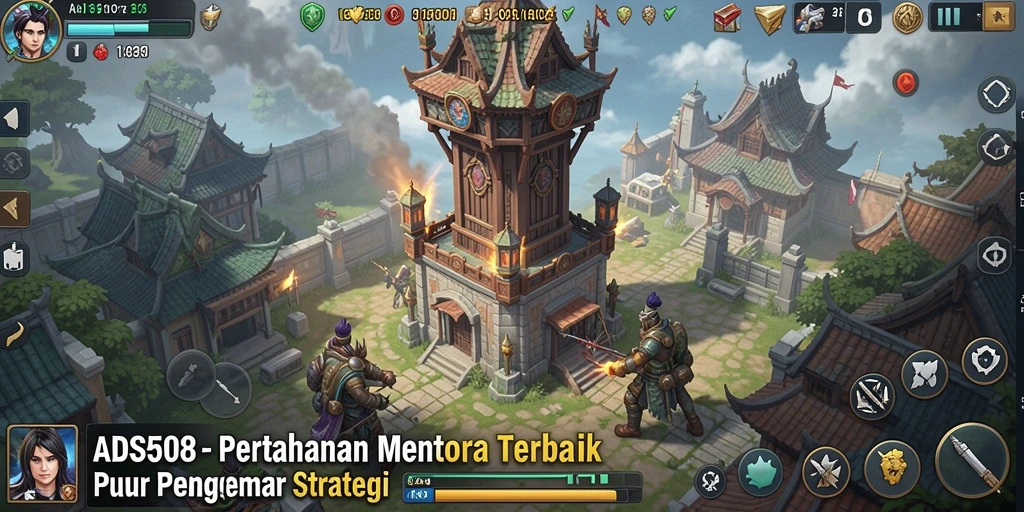 Gameplay intens dan strategi menara dalam ADS508.