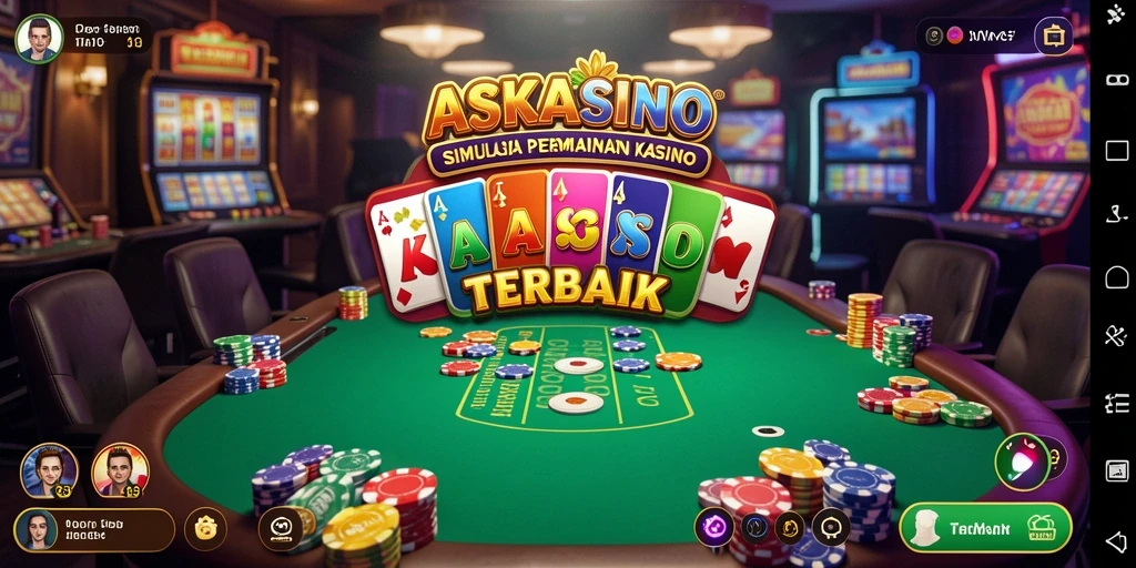 Tampilan gameplay ASKASINO dengan grafis kasino yang menawan.