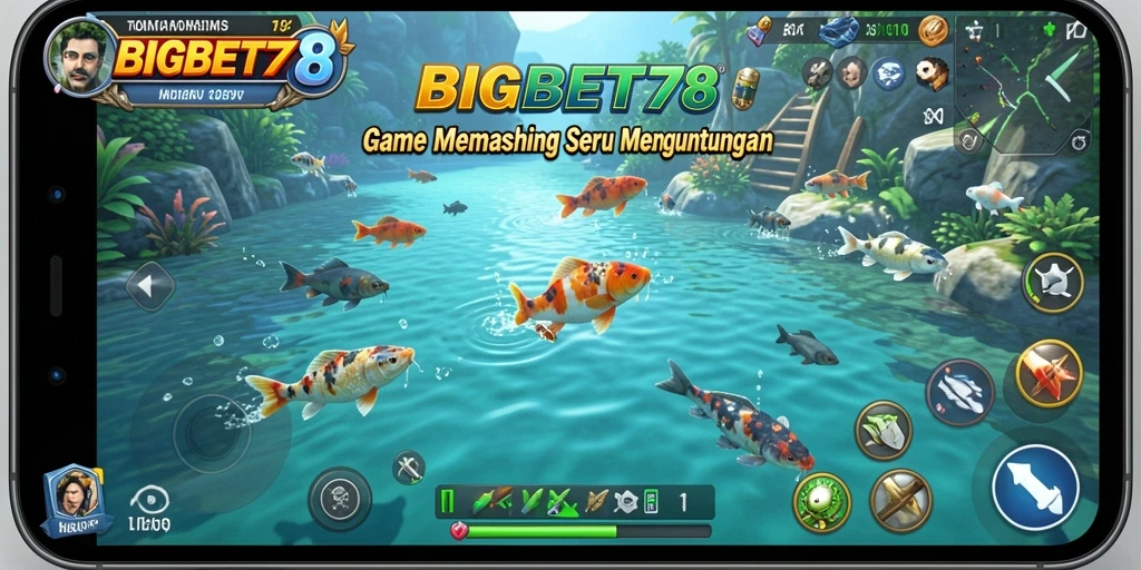 Screenshot gameplay BIGBET78 menampilkan aksi memancing seru dan grafik yang memukau.