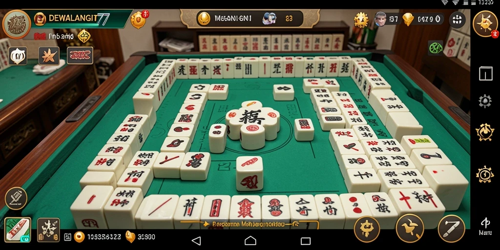 Screenshot gameplay DEWALANGIT77 menampilkan keseruan permainan Mahjong.