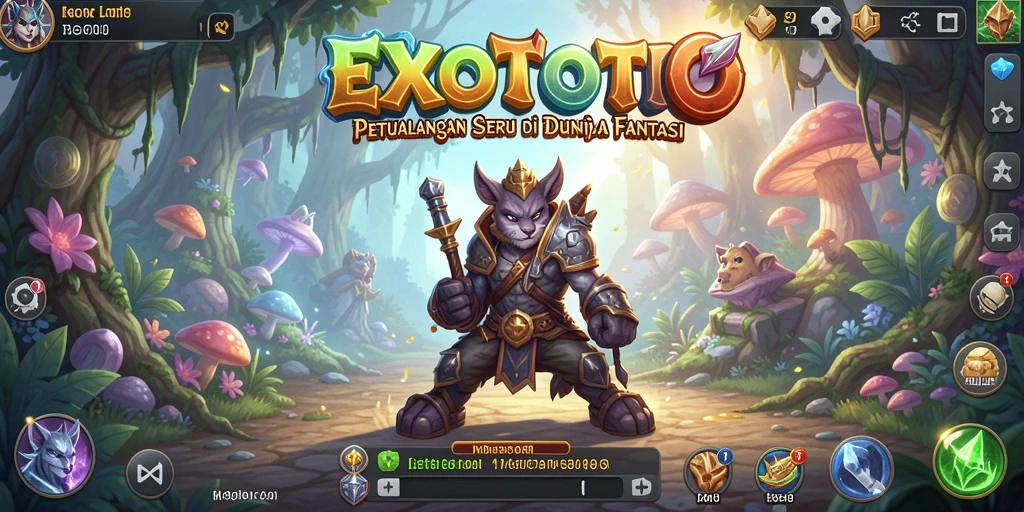 Tangkapan layar gameplay menunjukkan petualangan menakjubkan EXOTOTO.