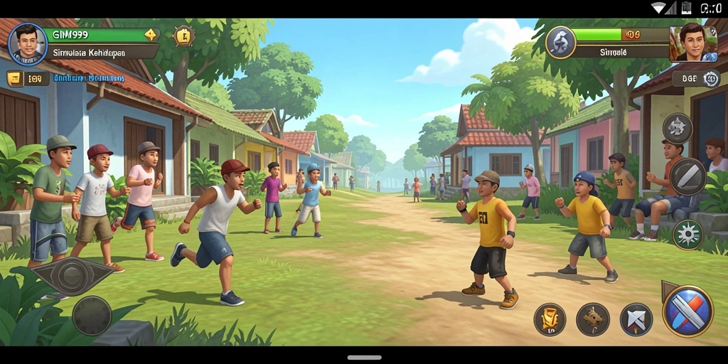 Tangkapan layar yang menunjukkan gameplay <strong>GIM999</strong> yang penuh interaksi.