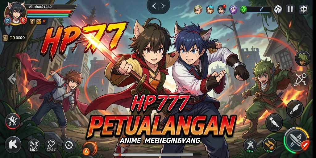 Tampilan gameplay HP777 yang penuh warna dan dinamis.