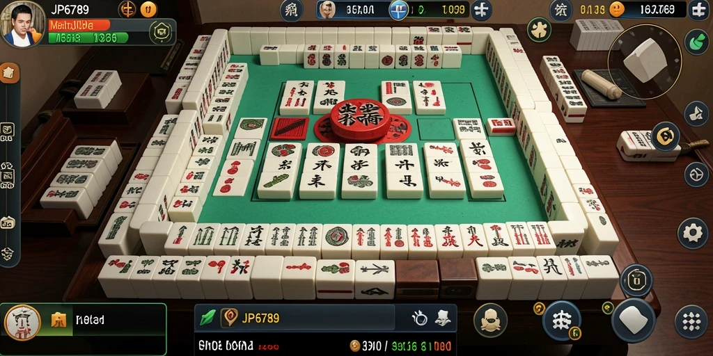 Tampilan layar gameplay Mahjong JP6789 yang menarik dan interaktif.