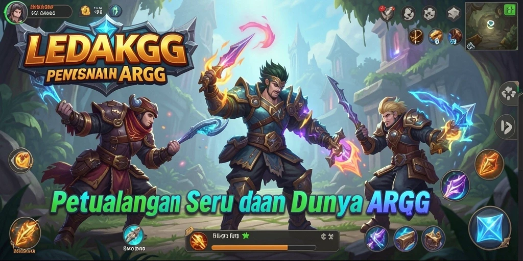 Tampilan gameplay ARPG menegangkan di LEDAKGG.