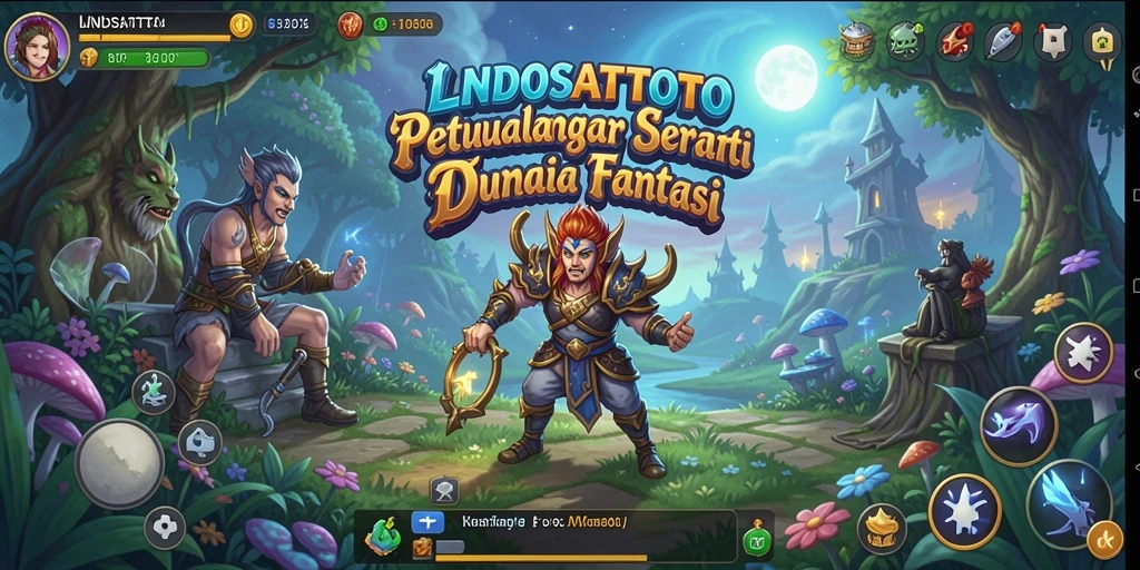 Tangkapan layar gameplay LNDOSATTOTO menunjukkan petualangan seru di dunia fantasi.