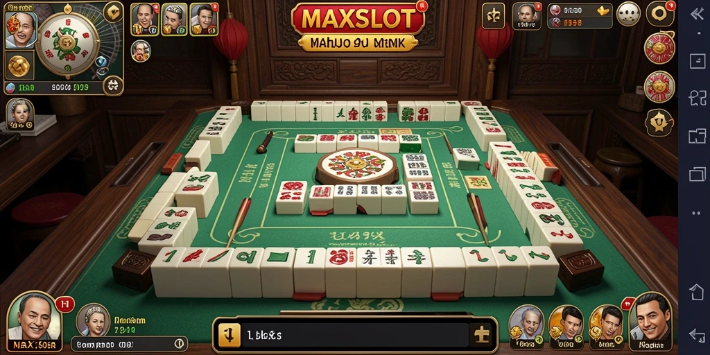 Tampilan gameplay MAXSLOT yang menarik dengan elemen Mahjong.