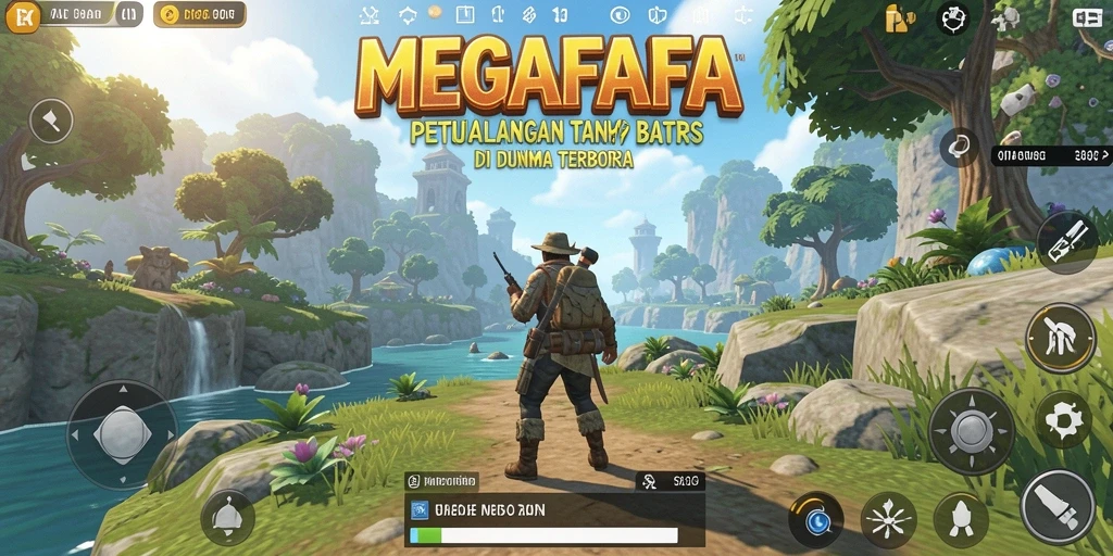 Gameplay mendebarkan di dunia terbuka MEGAFAFA yang penuh petualangan.