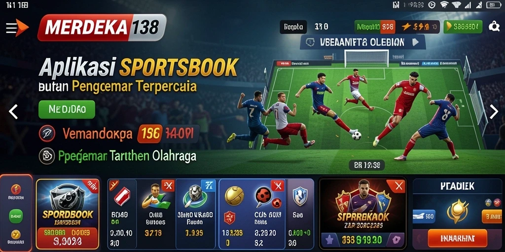 Tampilan gameplay MERDEKA138 saat bertaruh dalam acara olahraga.