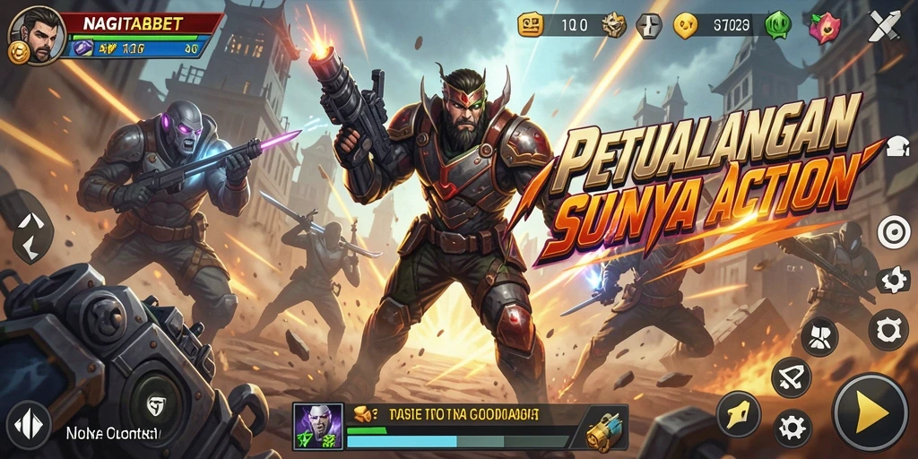 Tampilan gameplay NAGITABET menampilkan pertarungan seru di lingkungan yang dinamis.