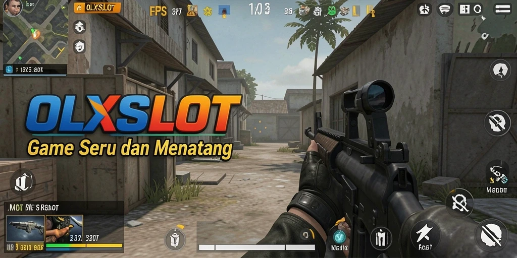 Screenshot menunjukkan aksi tembak-menembak mengasyikkan di OLXSLOT.