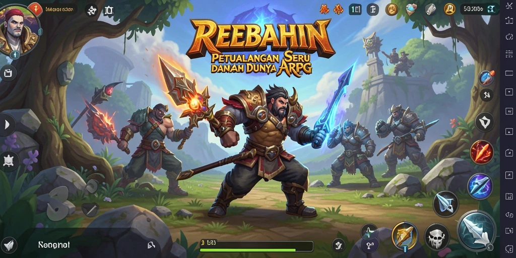 Tampilan gameplay ARPG yang mendebarkan di REBAHIN.