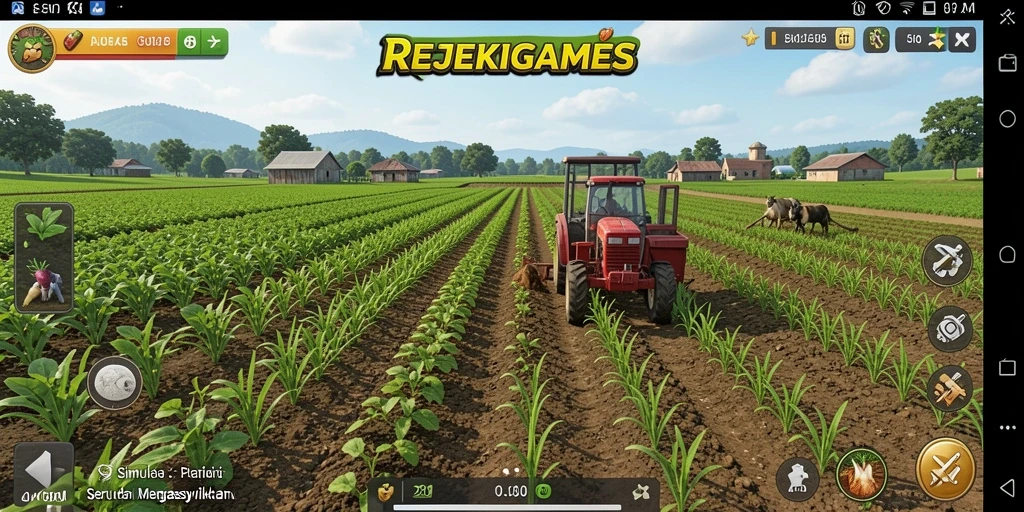 Gameplay menarik di REJEKIGAMES dengan ladang yang indah.