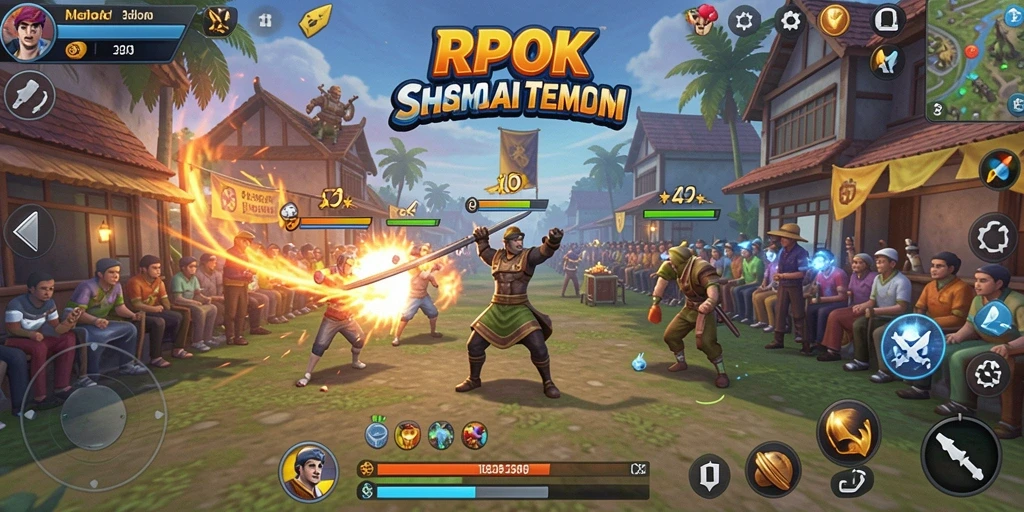Tampilan gameplay RPOK yang menampilkan strategi dan taktik pertarungan.