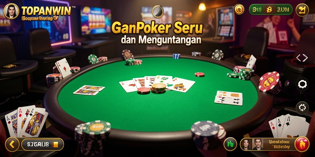 Tangkapan layar menampilkan gameplay seru Poker di TOPANWIN.