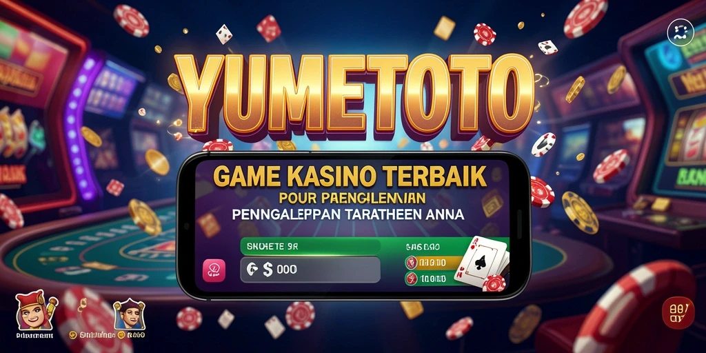 Screenshot permainan YUMETOTO yang menampilkan slot dan permainan meja Kasino.